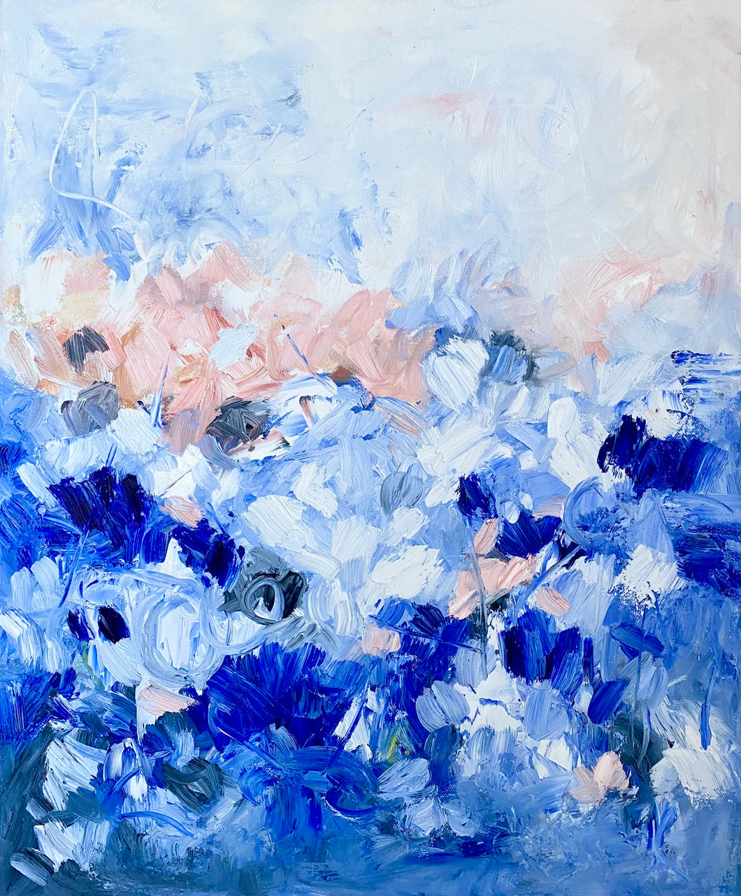 Pretty In Blue 20x24 Oil on Canvas